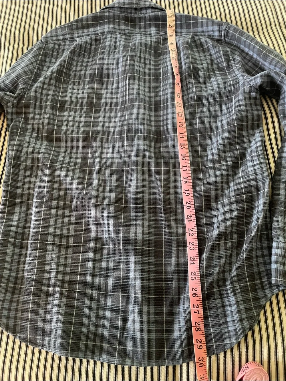 J. Crew Men's Waffle Dobby Gray Plaid Button-Down Shirt 100% Cotton
